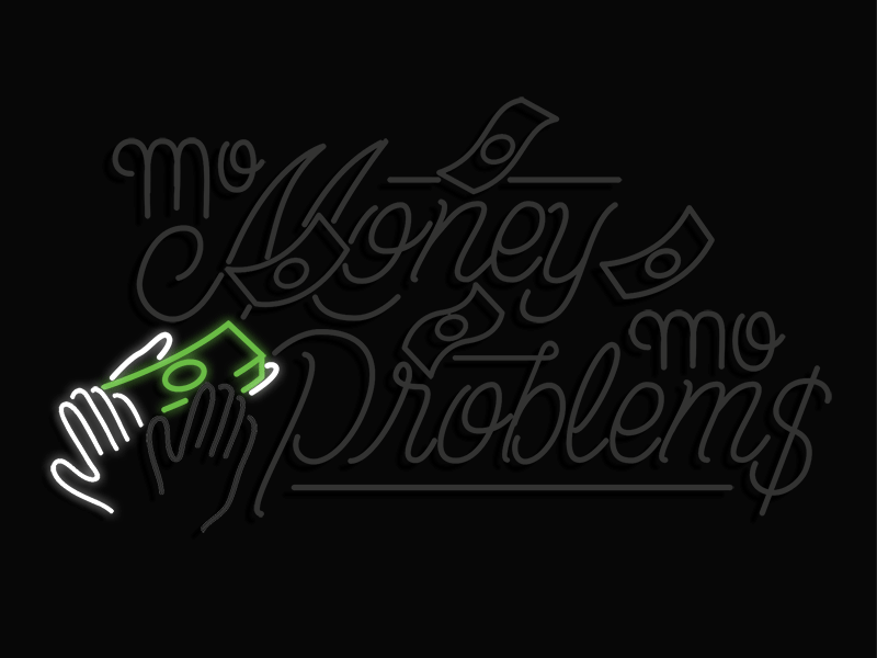 Mo Money Mo Problems animation hop hop joao neves lettering lisboa money neon nevesman notorious big portugal pt type