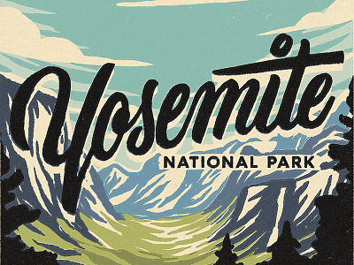 Yosemite National Park joao neves lettering lisboa nevesman portugal pt type vintage yosemite
