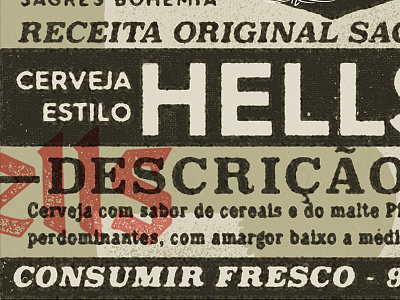Hells 2 beer joao neves label lettering lisboa nevesman portugal type vintage