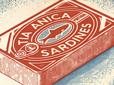 Tia Anica Sardines joao neves label lettering lisboa nevesman portugal sardines type vintage