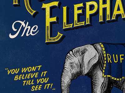 Rufus the Elephant circus elephant joao neves lettering nevesman portugal type vintage
