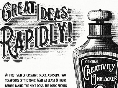 Creative Unblocker ad bottle creative nevesman pharmaceutical vintage vintage ag