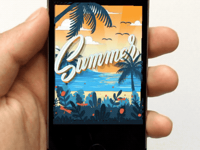 Summer AR ar augmented reality illustration lettering nevesman portugal summer summertime