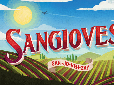 Sangiovese grape italy lettering lettering art portugal procreate tuscany wine