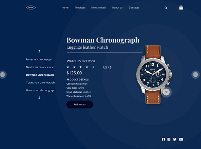 Watch design minimal ui ux watch web website