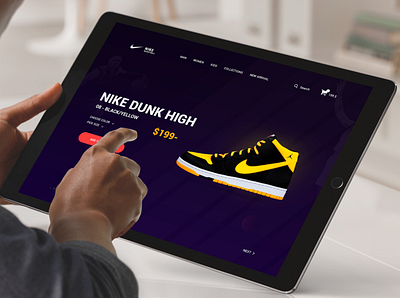 Nike Tablet design e commerce e shop minimal shoes shop sneakers ui ux web