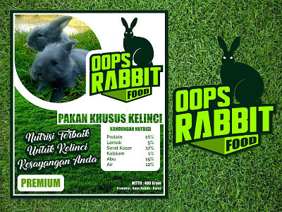 Oops Rabbit Food Label Project branding design label design logo packaging design