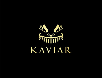 Kaviar Logo Project branding design flat logo