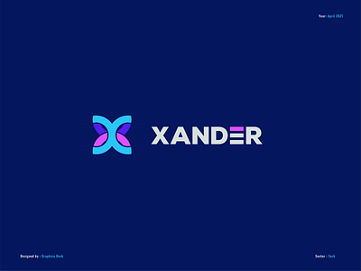 Xander Logo branding design illustration logodesign typography