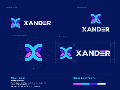 Xander Logo Mark brand identity branding concept logo mark redesign responsive