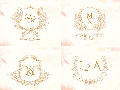 Premium Wedding Crest Logo/Monogram wedding crest wedding text