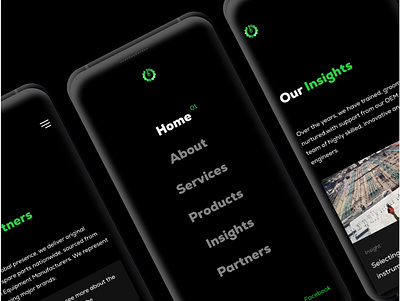Website Mobile Screen Design app design engineering flat minimal mobile mobile ui typography ui web website