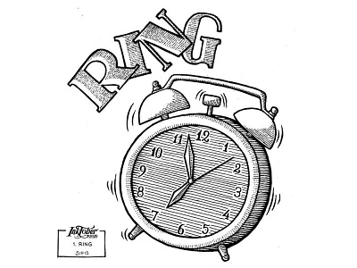 1. Ring - Marker sketch alarm clock inktober inktober 2019 lettering marker sketch ring
