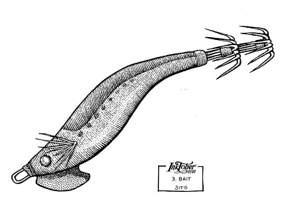 3. Bait - Marker sketch bait fishing inktober inktober 2019 jig marker sketch squid jig