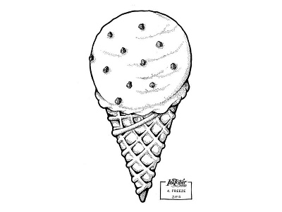 4. Freeze - Marker sketch freeze ice cream illustration inktober inktober 2019 marker sketch