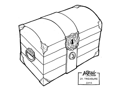 21. Treasure - Marker sketch chest inktober inktober 2019 marker sketch treasure treasure chest