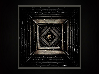 Infinite space graphic design poster