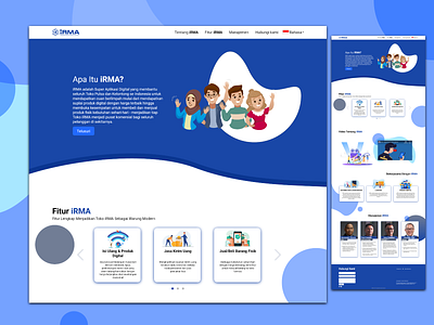 iRMA Store animation blue design illustration ui web webdesign