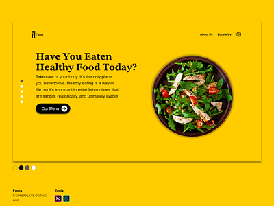 Onion Restaurant food webdesign website website design yellow