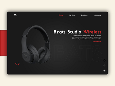 Beats beat beats brand dark design landingpage portfolio typography web