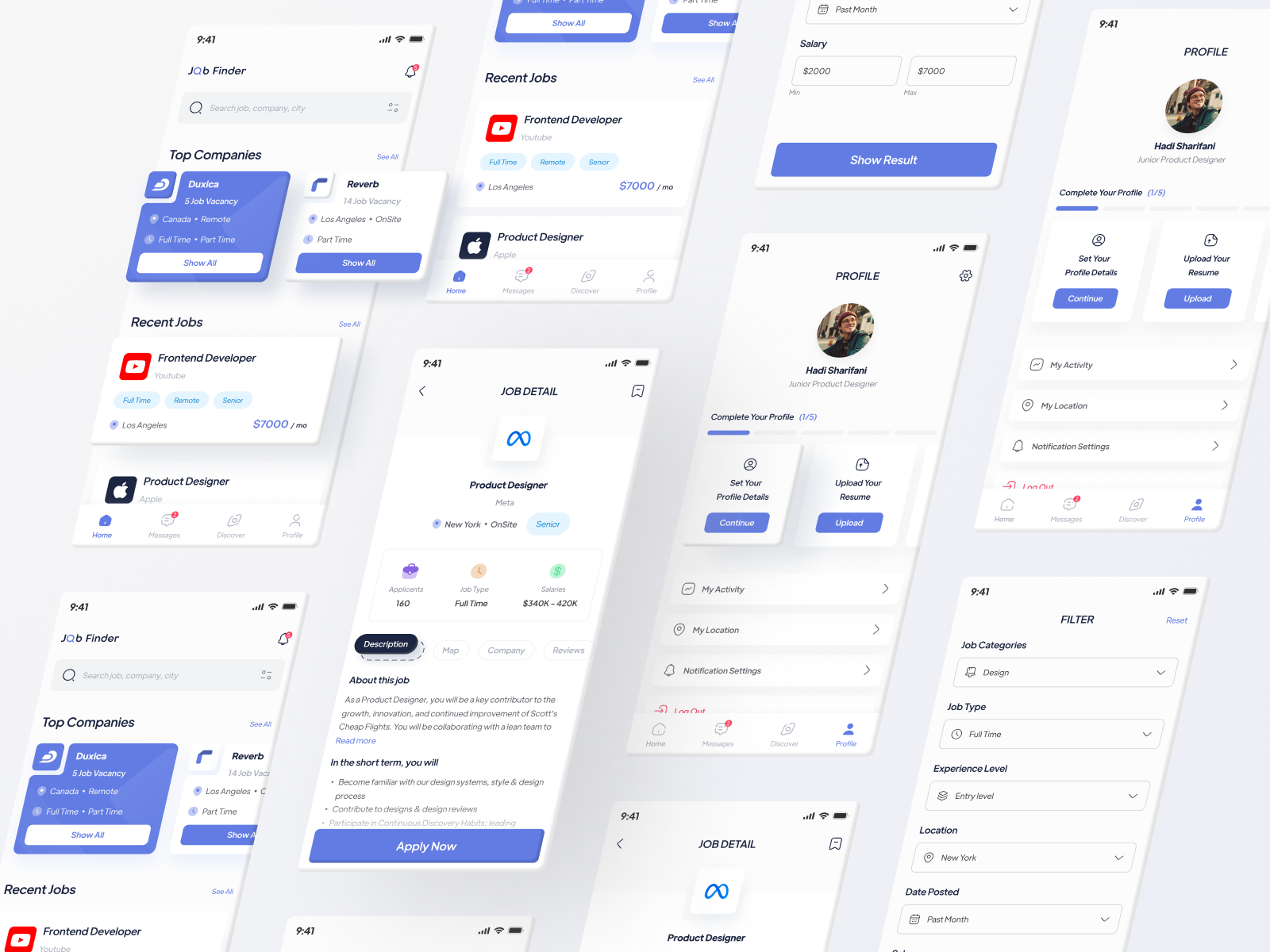 Job Finder Mobile App By Hadi Sharifani For Duxica On Dribbble