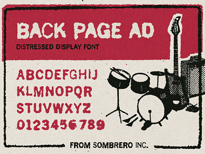 Back Page Ad - Display Font display font distressed type font design rough type type design