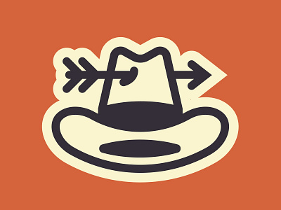 Mark for Sombrero Inc. arrow design first shot hat identity illustrator logo mark orange sombrero texas thick lines