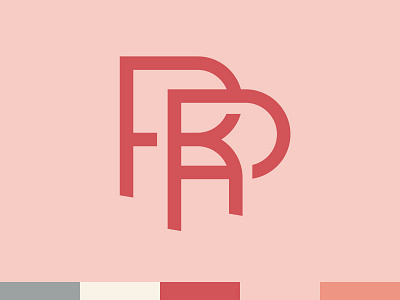RP initials logo monogram p pink r