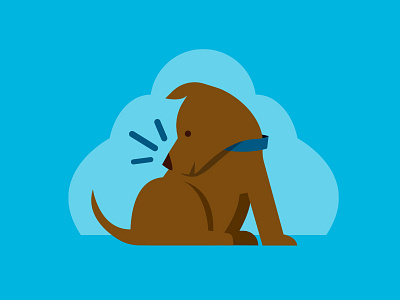 Fleas dog icon illustration