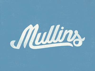 Mullins hand lettering identity logo script type typography