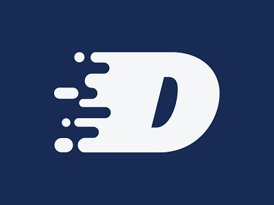 Fast D fast identity letter logo mark