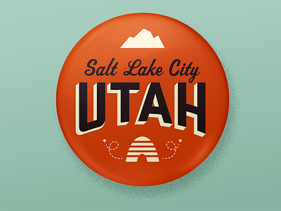 Salt Lake City Badge badge badge hunting beehive icon logo mark salt lake city utah