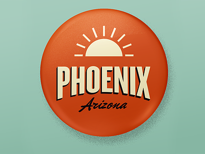 Phoenix Badge arizona badge badge hunting icon logo mark phoenix sun