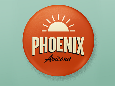 Phoenix Badge arizona badge badge hunting icon logo mark phoenix sun