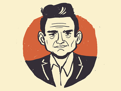 Johnny Cash drawing illustration johnny cash portrait