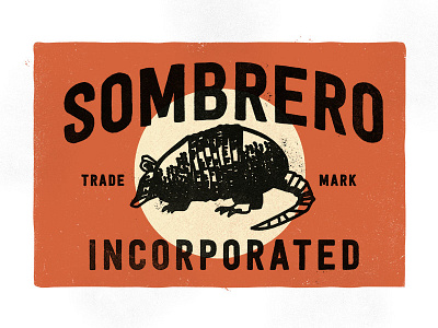 Sombrero Inc. Badge armadillo badge branding design logo