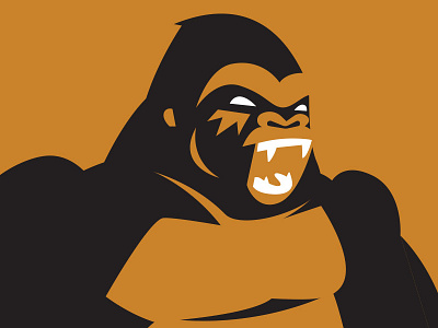 Gorilla gorilla illustration logo mark