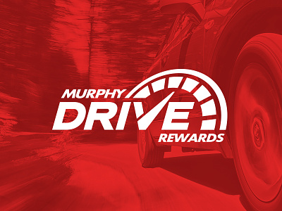 Murphy Drive Rewards Logo (one color) gas identity logo murphy rewards speed