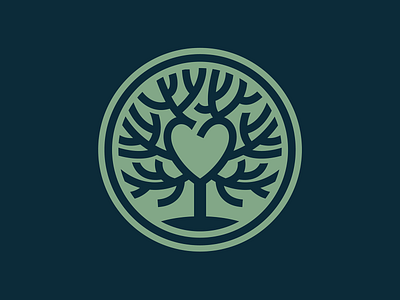 Heart Tree heart icon logo mark tree