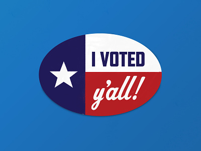 Texas "I Voted" Sticker