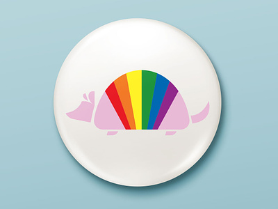 Texas Pride Button armadillo button pride pride month texas