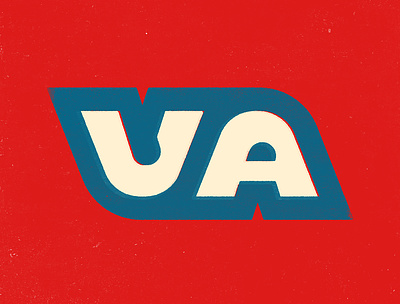 VA letter thick lines typography va virginia