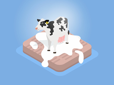 Cow Milk cow isomatric milk vector vector artwork