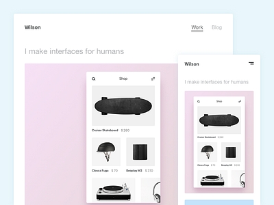 Portfolio clean minimal portfolio ui user experience user interface ux white