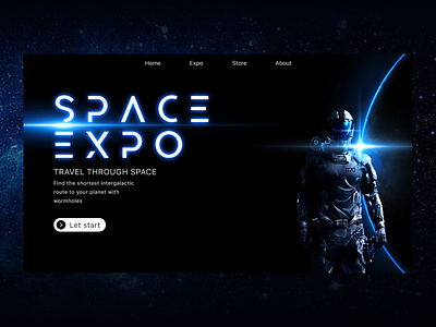 Space Expo landing page ui daily 100 challenge dailyui dailyui 002 rohith