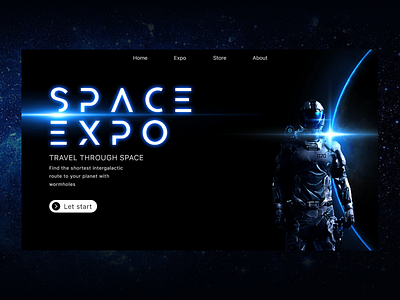 Space Expo landing page ui