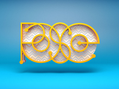 Rose / 3D Typography cinema4d illustrator vray