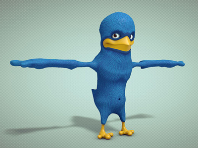Twatter Bird 3d bird character twitter zbrush