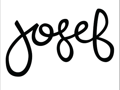 Josef class cursive handdrawn logo single stroke sketch