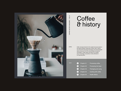 Concept article design article coffee coffee website design minimal typography ui web